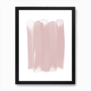 Pink Strokes Art Print