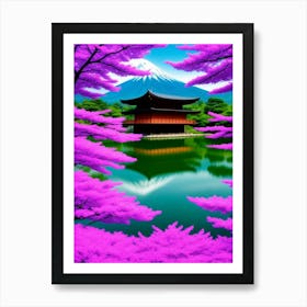 Cherry Blossoms Mount Fuji Japan 2 Art Print