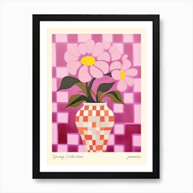 Spring Collection Pansies Flower Vase 7 Art Print