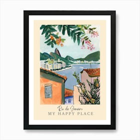 My Happy Place Rio De Janeiro 2 Travel Poster Art Print