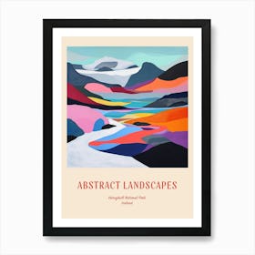 Colourful Abstract Vatnajkull National Park Iceland 2 Poster Art Print