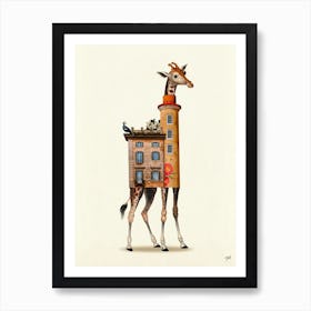 Urban fauna - Giraffe Art Print