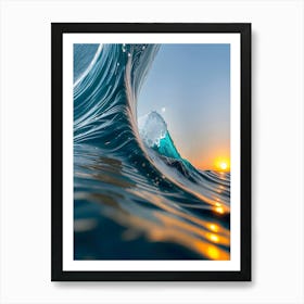 Sunset In The Ocean-Reimagined 5 Art Print