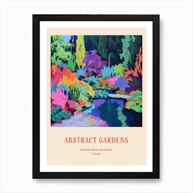 Colourful Gardens Vandusen Botanical Garden Canada 1 Red Poster Art Print