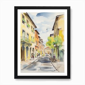 Ravenna, Italy Watercolour Streets 2 Art Print