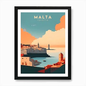 Valetta Malta Travel Art Print