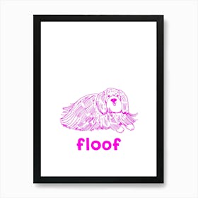 Floof Dog Poster, Fluffy Puppy Art, Dog Lover Gift, Home Decor, Shitzu Wall Art, Shih Tzu Print Art Print