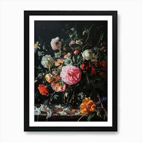 Baroque Flowers 2 Art Print