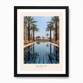 Muscat Oman 2 Midcentury Modern Pool Poster Art Print