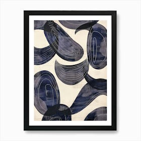 'Blue Wave' 12 Art Print