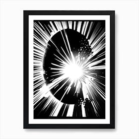 Gamma Ray Burst Noir Comic Space Art Print