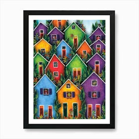 Colorful Houses Art Print