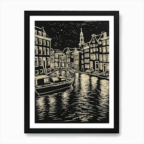 Amsterdam At Night 5 Art Print