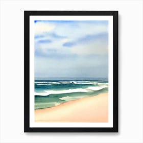 Nags Head Beach North Carolina Watercolour Art Print