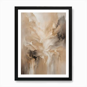 Neutral Abstract Beige Painting Art Print