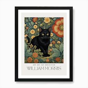 William Morris Black Cat Art Print