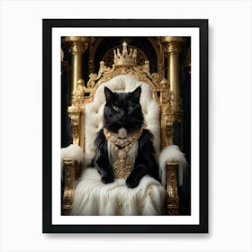 King Cat Art Print