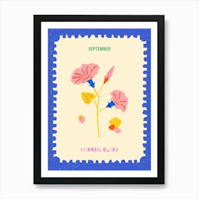 September Birthmonth Flower Morning Glory 1 Art Print