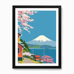 Hakone Japan 3 Colourful Illustration Art Print