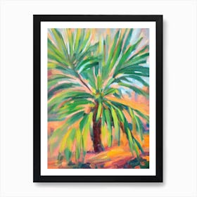 Lady Palm Impressionist Painting Art Print