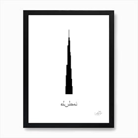 Dubai Burj Khalifa Architecture UAE United Arab Emirates Art Print