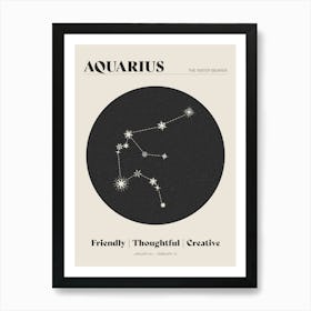 Astrology Constellation - Aquarius Art Print