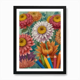 Chrysanthemums 1 Art Print