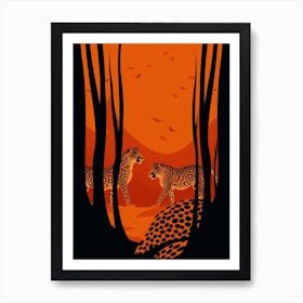 Cheetah Minimalist Abstract 3 Art Print