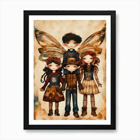 Steampunk Fairy Children Art Print