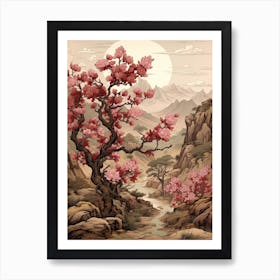 Chinese Plum  Flower Victorian Style 3 Art Print