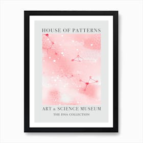 Watercolour Pink Dna 4 House Of Patterns Art Print