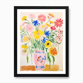 Flower Painting Fauvist Style Daisy 1 Art Print