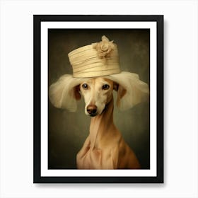 Greyhound In A Hat Affiche