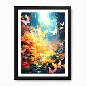 Butterfly Forest Art Print