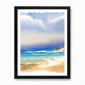 Coolum Beach 2, Australia Watercolour Art Print