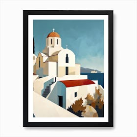 Church On The Hill, Greece Art Print