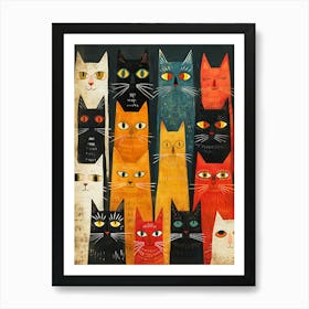 Group Of Cats 2 Art Print