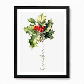 Holly Berries 1 Art Print