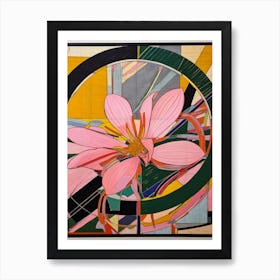 Lotus Flower Still Life  2 Abstract Expressionist Art Print