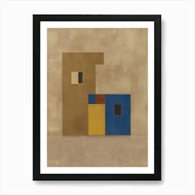 'Blue And Yellow' 4 Art Print