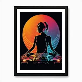 Dj woman 4 Art Print