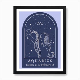 Aquarius Blue Art Print
