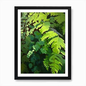 Maidenhair Fern Cézanne Style Art Print