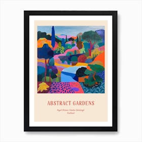 Colourful Gardens Royal Botanic Garden Edinburgh Scotland 3 Red Poster Art Print