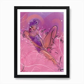 Purple boudoir Art Print