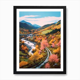 The West Highland Way Scotland 2 Hike Illustration Art Print