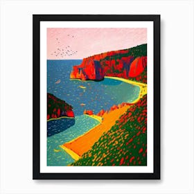 Calanques National Park France Abstract Colourful Art Print