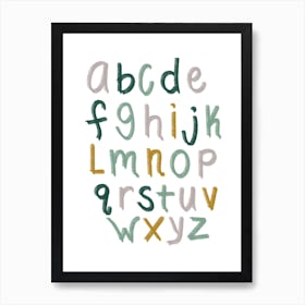 Woodland Alphabet Art Print