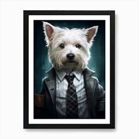 Gangster Dog West Highland White Terrier Art Print