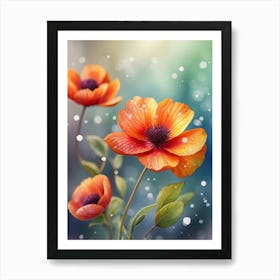 Orange Poppies Art Print